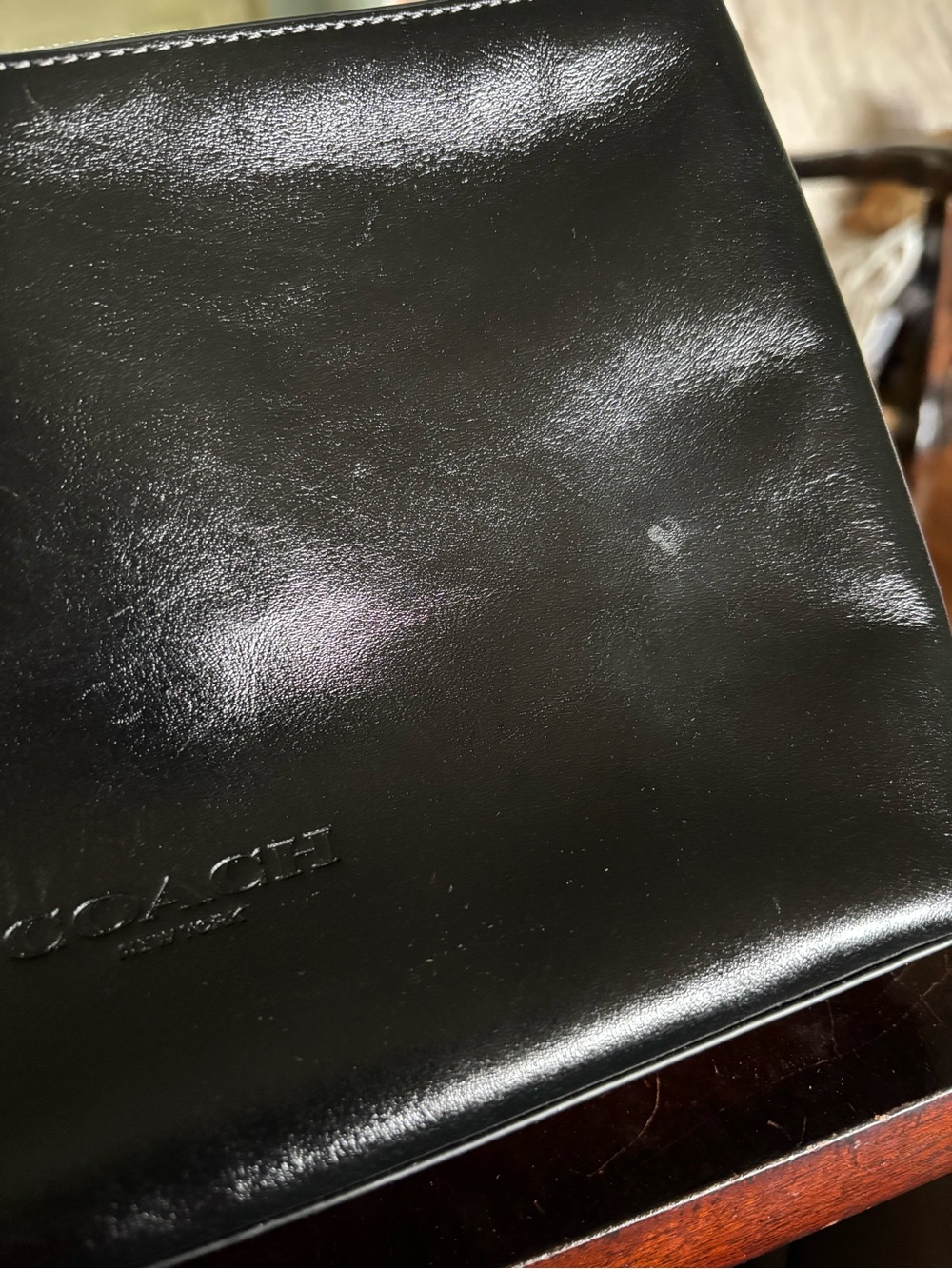 Coach Black Leather Pouch with Charms - Picture 7 of 8